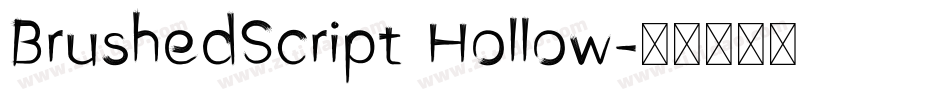 BrushedScript Hollow字体转换